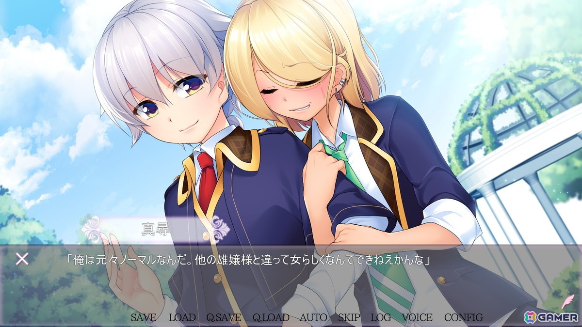 女装シリーズ15周年記念作「女装百合嵐」が9月26日にSteamで配信!反抗的なヤンキー系雄嬢様×気品ただよう王子様系雄嬢様―禁断の女装百合の花園に嵐が吹き荒れるの画像