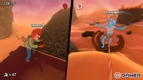 ロープで繋がった酔っぱらいを操作して帰宅を目指せ！4人協力アクション「Friendly Steps」がSteamで配信の画像
