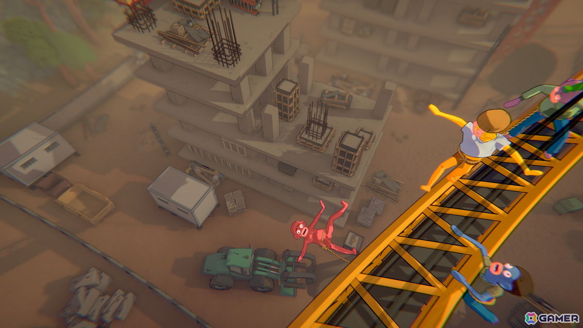 ロープで繋がった酔っぱらいを操作して帰宅を目指せ！4人協力アクション「Friendly Steps」がSteamで配信の画像