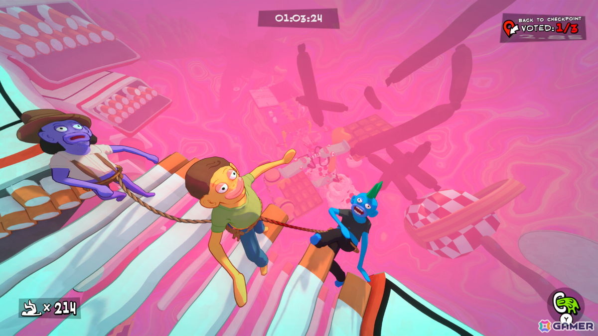 ロープで繋がった酔っぱらいを操作して帰宅を目指せ！4人協力アクション「Friendly Steps」がSteamで配信の画像4