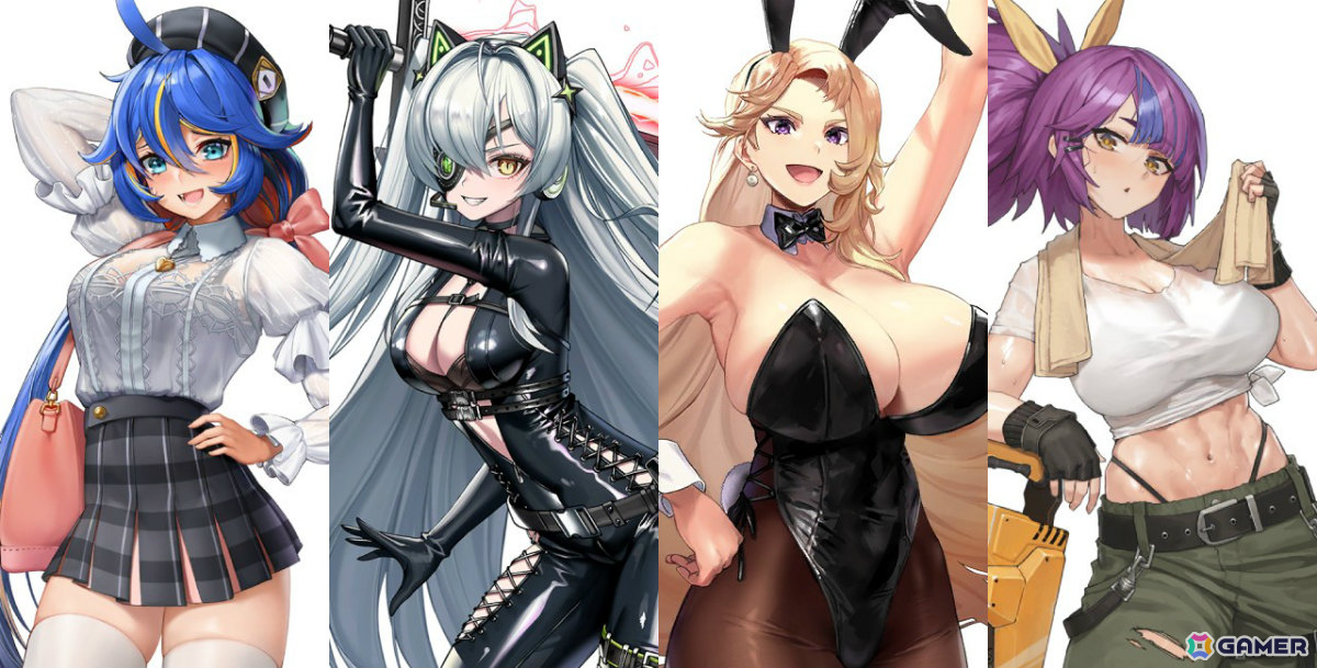 (左から)スパトイア、サイクロプスプリンセス、レナ・ザ・チャンピオン、ブルガサリ