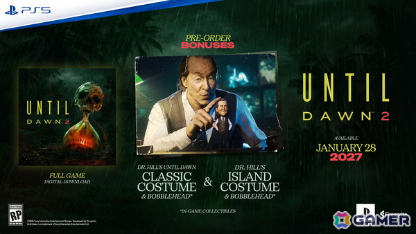 「Until Dawn 2 -祟り島の惨劇-」が2027年1月28日に発売決定！予約特典やデジタルデラックスエディションの詳細も公開の画像1