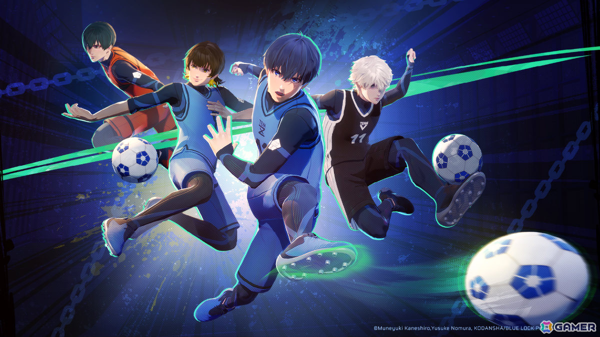 「REMATCH」と「ブルーロック」のコラボが9月24日より開催！潔世一、蜂楽廻、凪誠士郎、糸師凛の姿を映したティザー映像も公開の画像