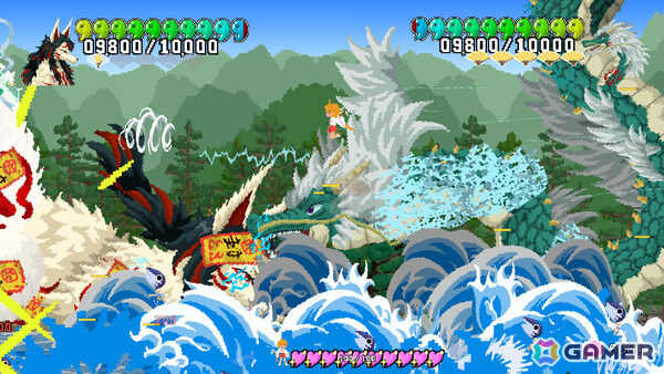 巫女ギャルとなって巨神VS巨神のガチバトルに挑む横スクロールアクション「巨神乃シノギ」Steamページが公開！の画像6