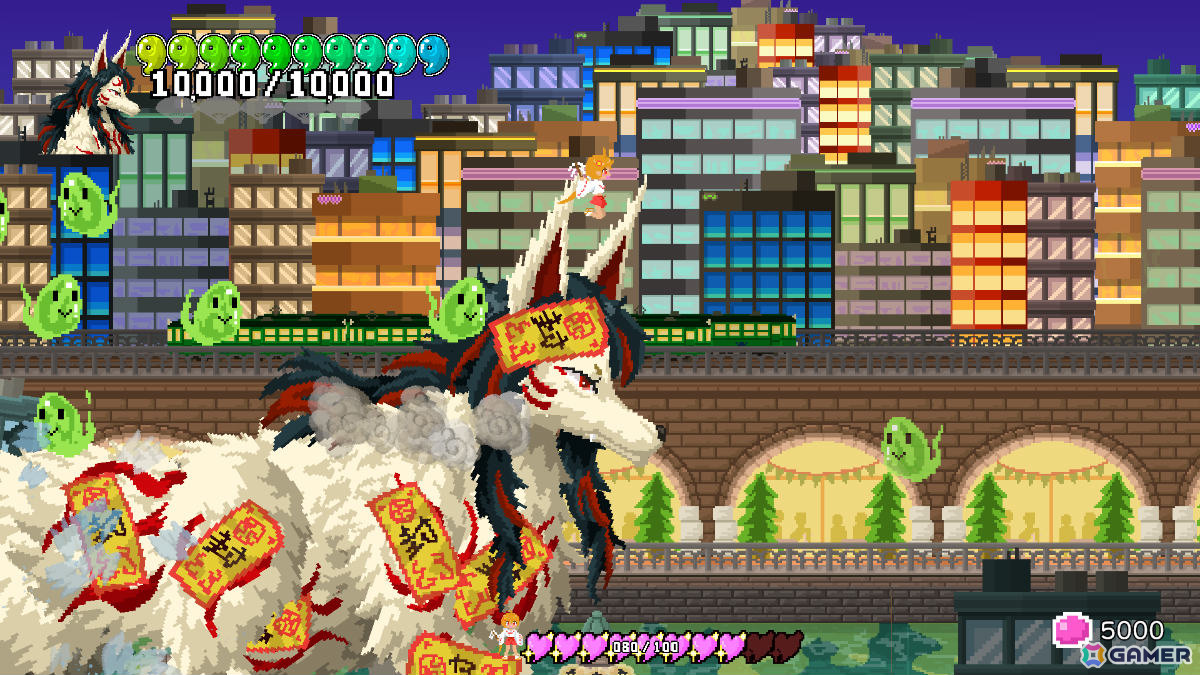 巫女ギャルとなって巨神VS巨神のガチバトルに挑む横スクロールアクション「巨神乃シノギ」Steamページが公開！の画像10