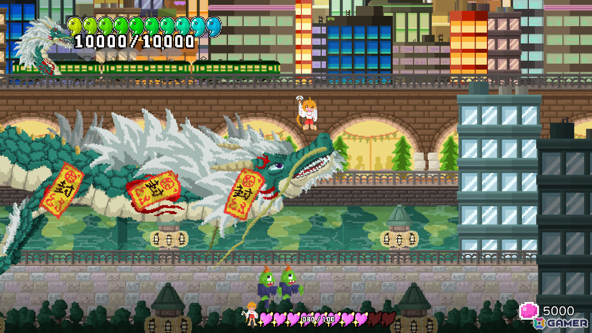 巫女ギャルとなって巨神VS巨神のガチバトルに挑む横スクロールアクション「巨神乃シノギ」Steamページが公開！の画像11