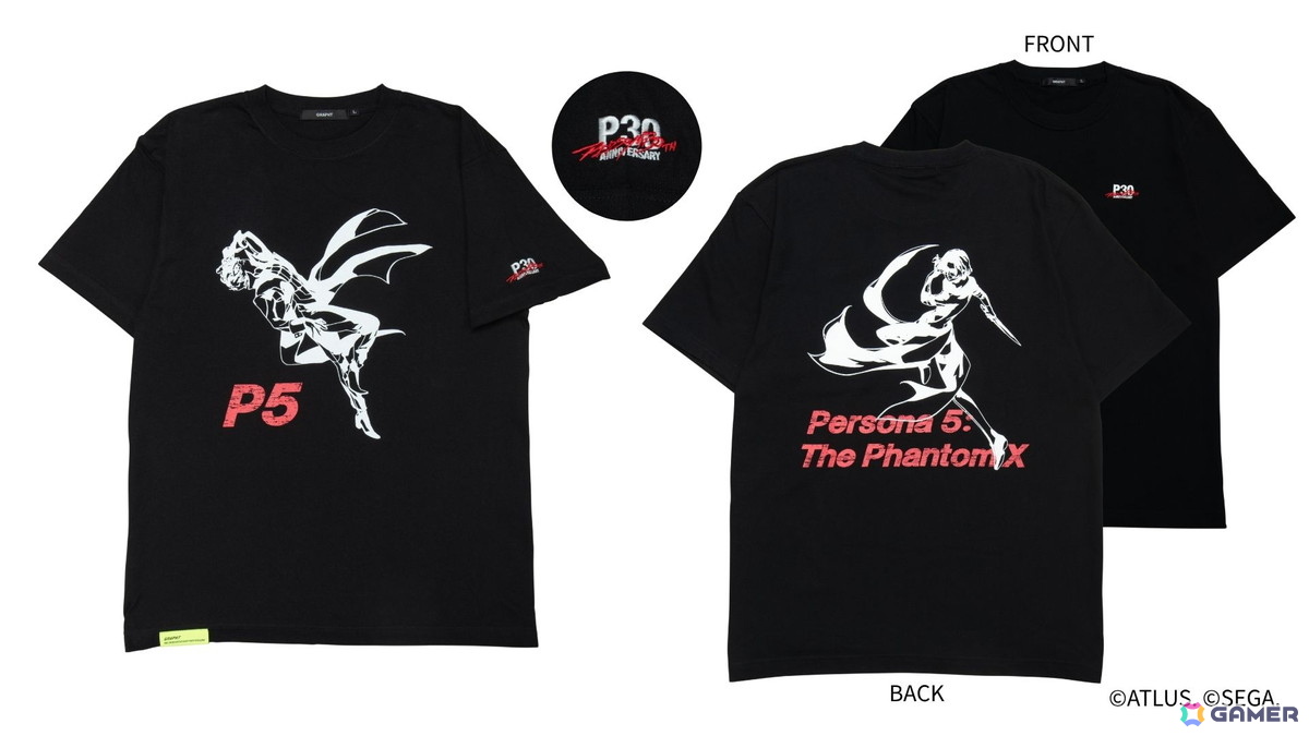 ペルソナ30th TシャツP5 ジョーカー/P5X ワンダー（M/L/XL）各税込6,600円
