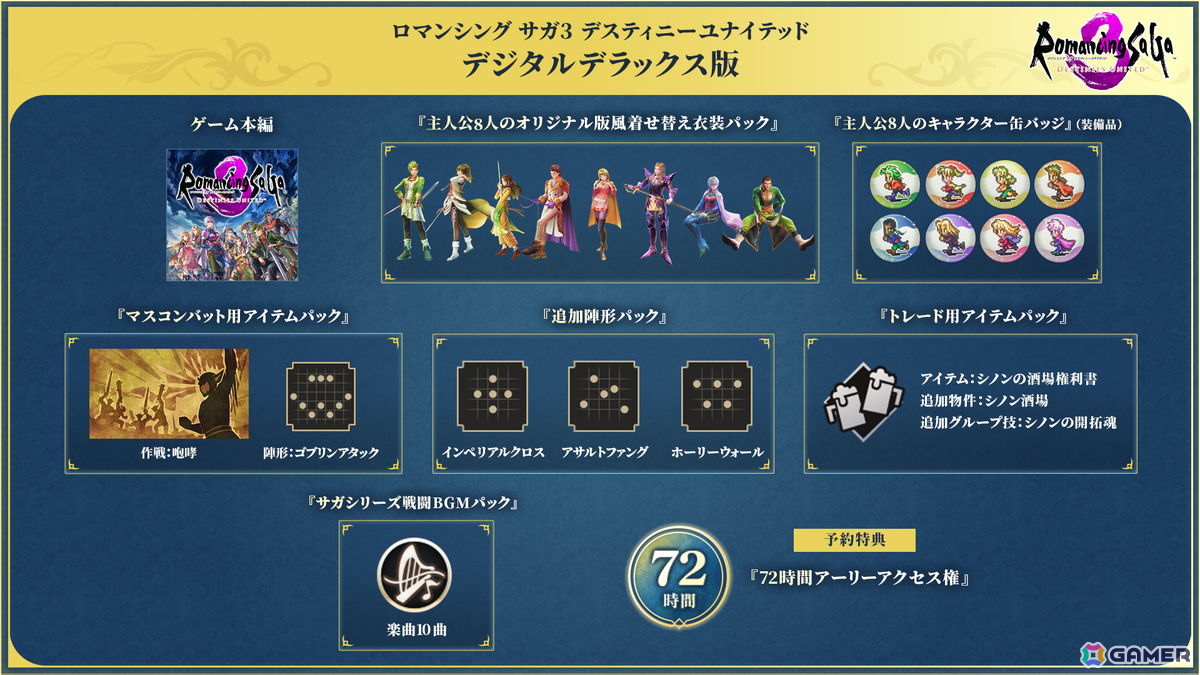 「ロマンシング サガ 3 デスティニーユナイテッド」が2027年2月16日に発売！1995年発売の「ロマンシング サ・ガ3」のフルリメイク作品の画像