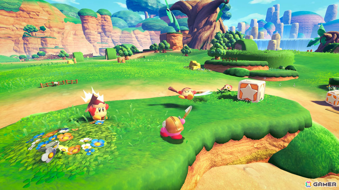「星のカービィ ワールドビヨンド」が2027年春に発売！さまざまな景色が広がる3Dのフィールドをコピー能力やアクションで縦横無尽に駆け巡れの画像