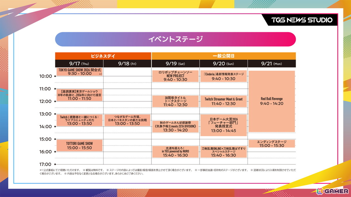 「東京ゲームショウ2026(TGS2026)」の会場マップやイベントステージ、タイムテーブルなどが公開!出展社数は国内外1,138社で過去最多にの画像