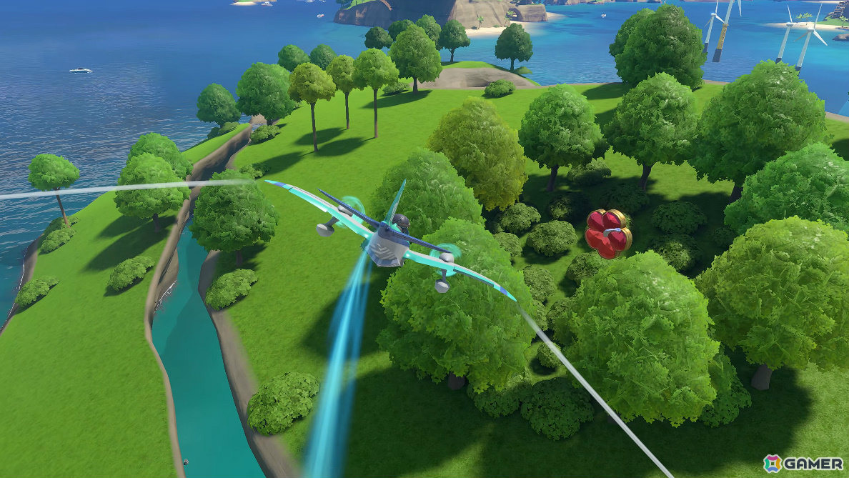 「Nintendo Switch Sports Resort」ではスケートボード、マリンバイク、プロペラ飛行機で島の名所めぐりを楽しめる!の画像