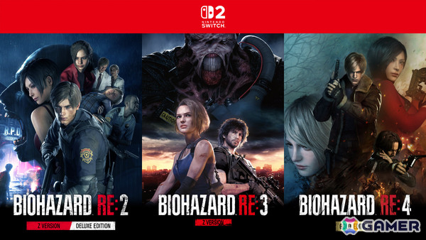 「バイオハザード」シリーズの「RE:2」「RE:3」「RE:4」がSwitch 2に登場！DL版が10月16日、パッケージ版が2027年1月29日に発売の画像1