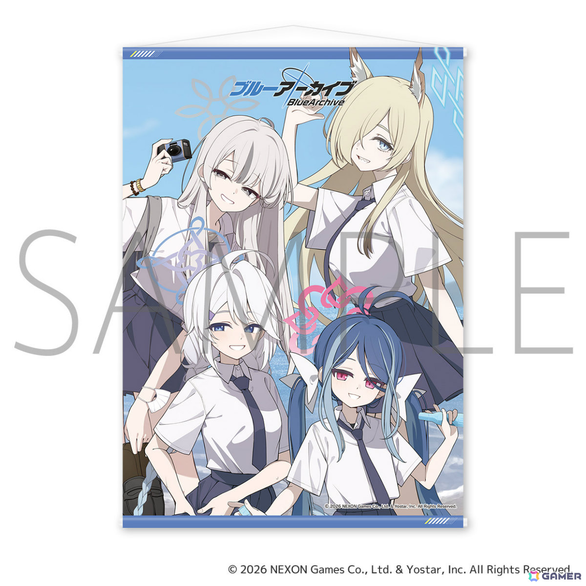 「ブルアカ」夏制服を着たカンナ、コノカ、キリノ、フブキの描きおろしグッズが登場!ポップアップストアが9月17日よりコトブキヤ秋葉原館で開催の画像