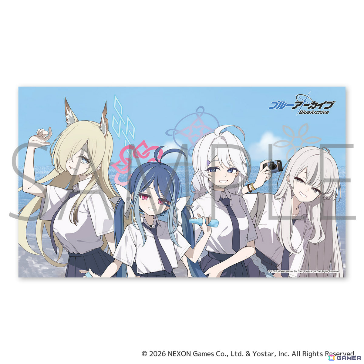 「ブルアカ」夏制服を着たカンナ、コノカ、キリノ、フブキの描きおろしグッズが登場!ポップアップストアが9月17日よりコトブキヤ秋葉原館で開催の画像