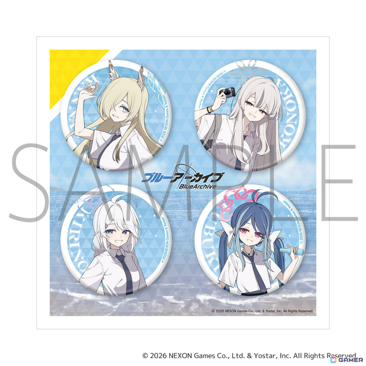 「ブルアカ」夏制服を着たカンナ、コノカ、キリノ、フブキの描きおろしグッズが登場!ポップアップストアが9月17日よりコトブキヤ秋葉原館で開催の画像
