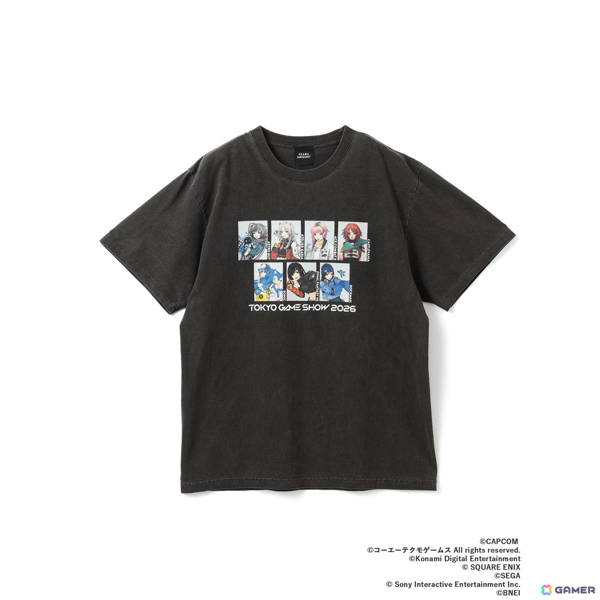 東京ゲームショウ2026とビームスのコラボTシャツが9月15日より発売！「カリアのアトリエ」や「エースコンバット8」デザインなどがラインナップの画像