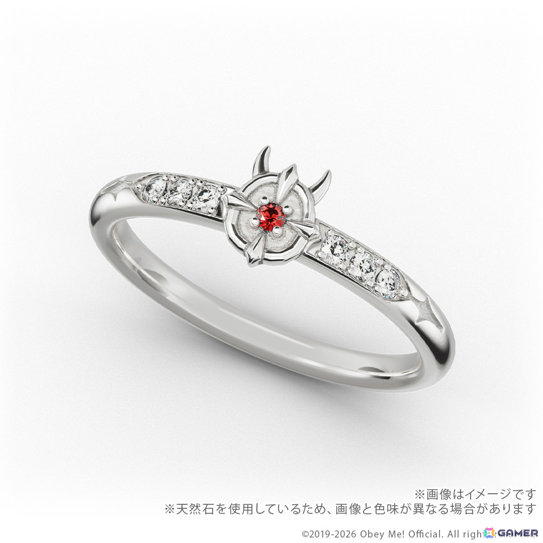 「Obey Me!」7周年を記念したリング（指輪）が登場！内側には選んだ彼からのシークレットメッセージを刻印、内容は届くまでのお楽しみの画像