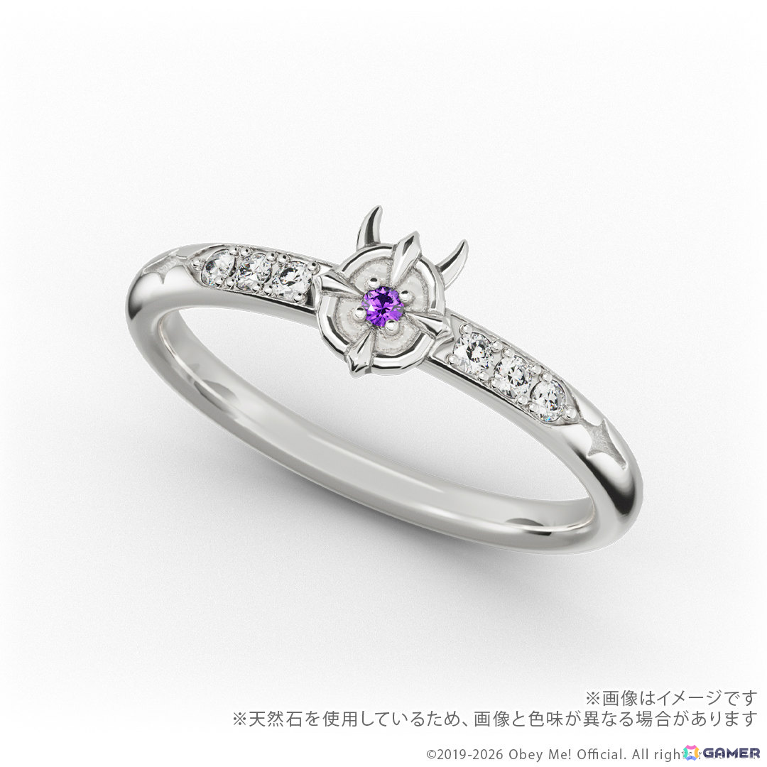 「Obey Me!」7周年を記念したリング（指輪）が登場！内側には選んだ彼からのシークレットメッセージを刻印、内容は届くまでのお楽しみの画像