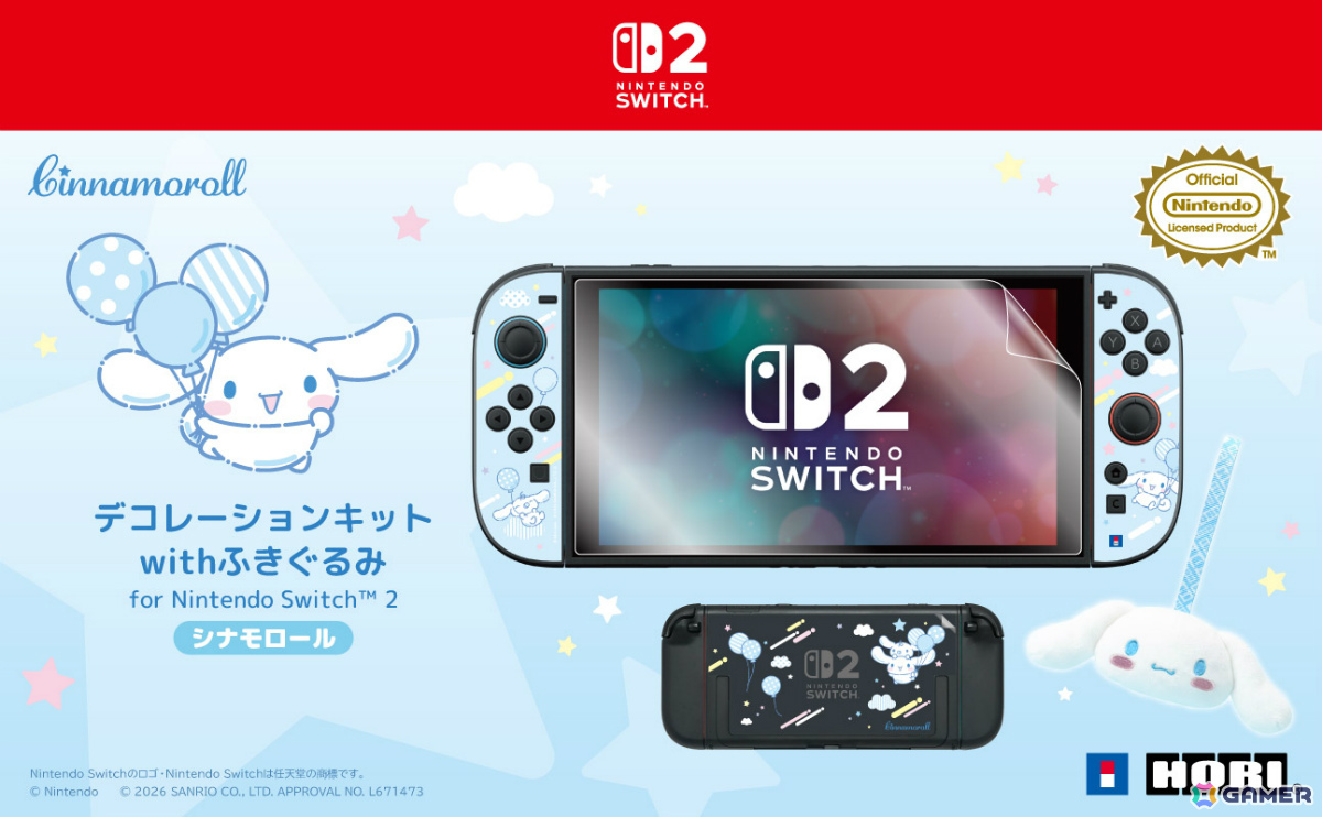 クロミやシナモロール、ポムポムプリンがデザインされたワイヤレスホリパッド TURBO for Nintendo Switch 2が10月に発売!の画像