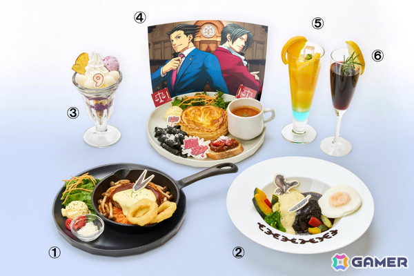カプコンカフェ×「逆転裁判」シリーズ25周年を彩るグッズ＆コラボメニューが公開！歴代キャラ7名のトレーディングアクリルスタンドなどが登場の画像4