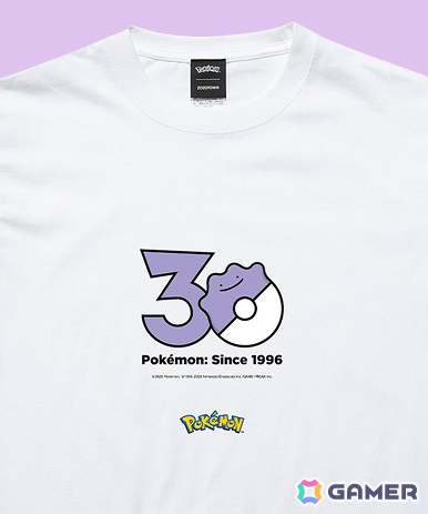 ポケモン1,025匹のTシャツが登場!30周年記念ロゴを使ったTシャツコレクションの受注販売がZOZOTOWNで開始の画像