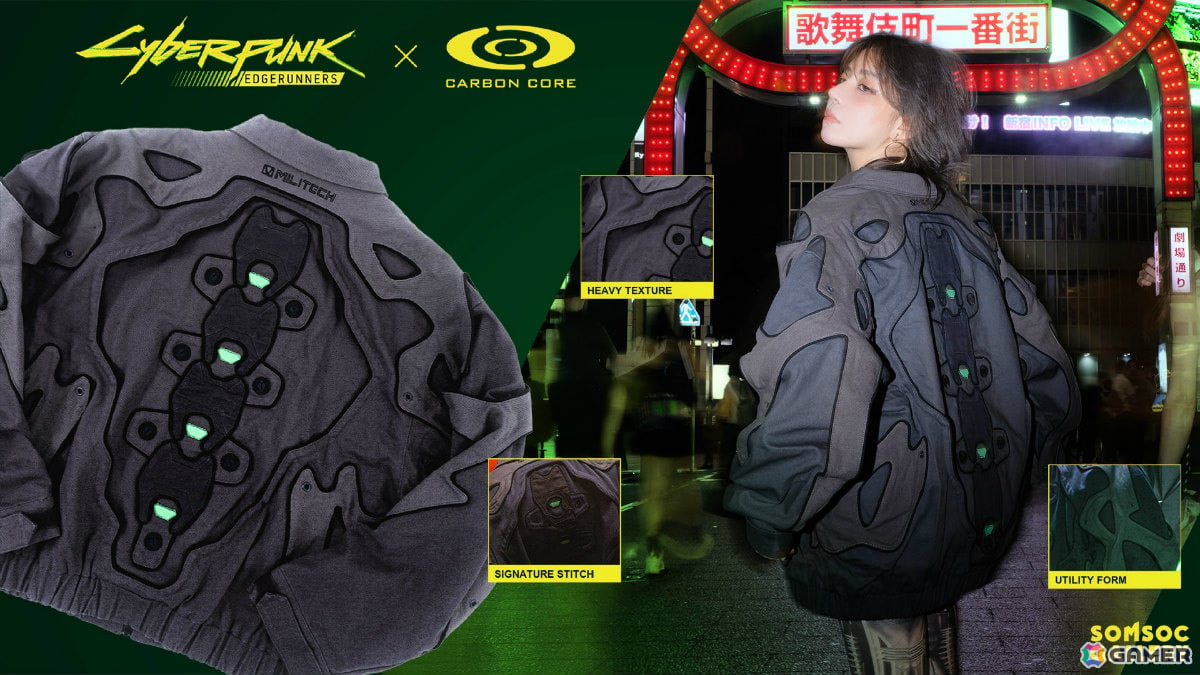 “物語をまとう”ブランド「CARBON CORE」×「サイバーパンク: エッジランナーズ」の公式ライセンスアパレルが発売!の画像