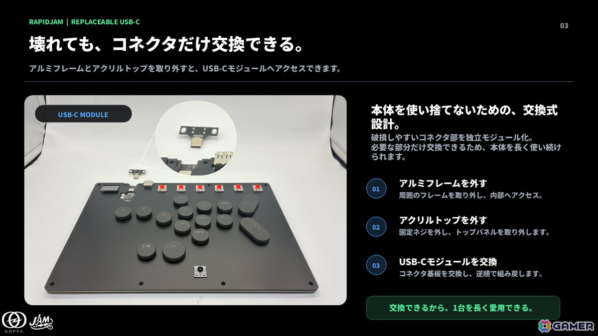 ラピッドトリガー搭載レバーレス「RapidJAM」が予約開始！16＋6ボタン＆交換可能なUSB-Cモジュールを採用の画像