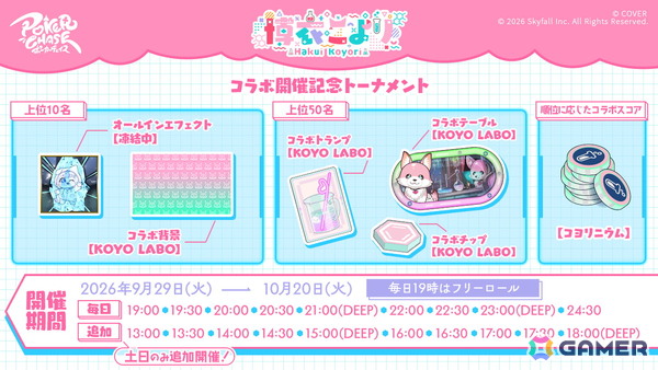 「ポーカーチェイス」×博衣こよりさん初コラボが9月29日より開催！3人のこより＆「AIこより」がプレイアブル参戦の画像6