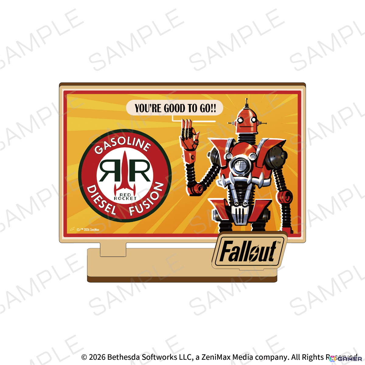 Fallout 木製スタンド(Red Rocket)