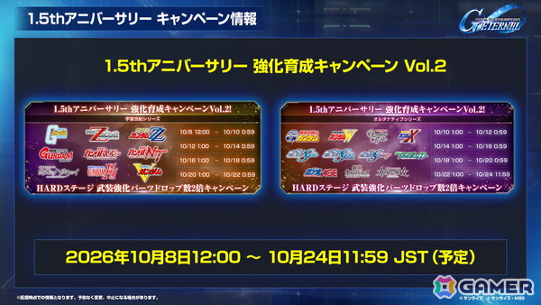「SDガンダム ジージェネレーション エターナル」メインステージ「機動戦士Vガンダム」が9月30日に追加！V2アサルトバスターガンダム（EX）なども登場の画像46