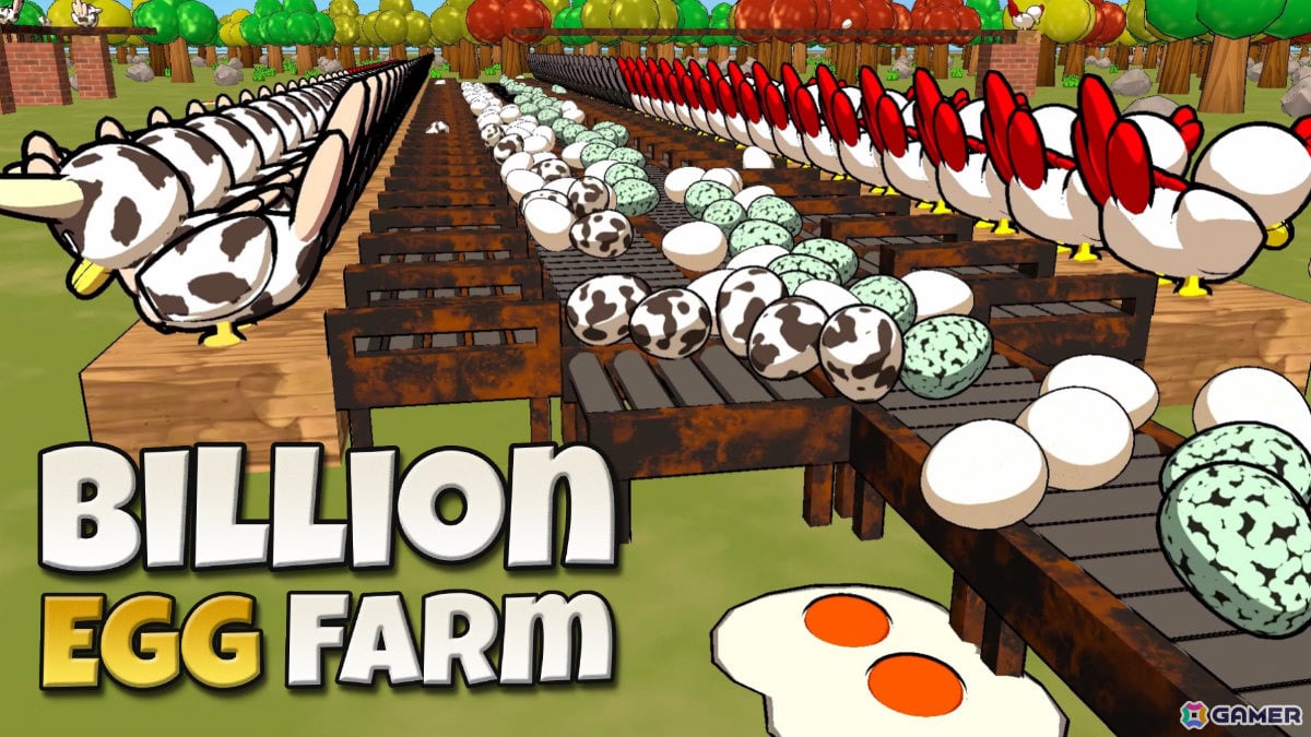 カオスな物理演算×養鶏自動化ゲーム「Billion Egg Farm」が発売!昼は生産ラインを拡張、夜は襲い来る敵から養鶏場を守りながら売上10億を目指そうの画像