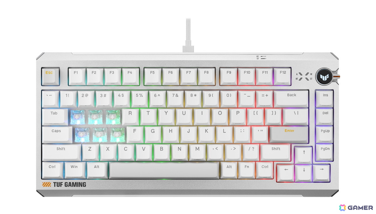 「TUF Gaming K4 Magnetic」発売!0.01mm単位の調整&8,000Hz対応―ラピッドトリガー切替スイッチも搭載の画像