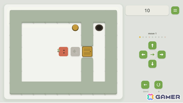 4方向の重力を切り替えてリンゴを導くパズルゲーム「YOU ARE NEWTON」が発売!できるだけ少ない手数でゴールを目指せの画像