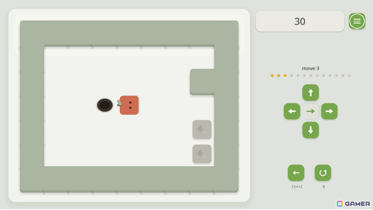 4方向の重力を切り替えてリンゴを導くパズルゲーム「YOU ARE NEWTON」が発売！できるだけ少ない手数でゴールを目指せの画像2