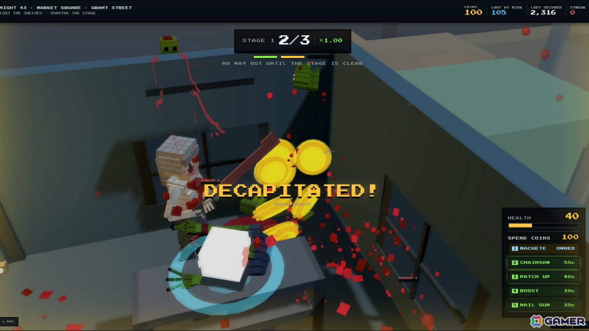 非常識な数のゾンビを相手にするレトロなボクセルアクションローグライト「An Unreasonable Number of Zombies」Steamデモが10月19日に公開！の画像5