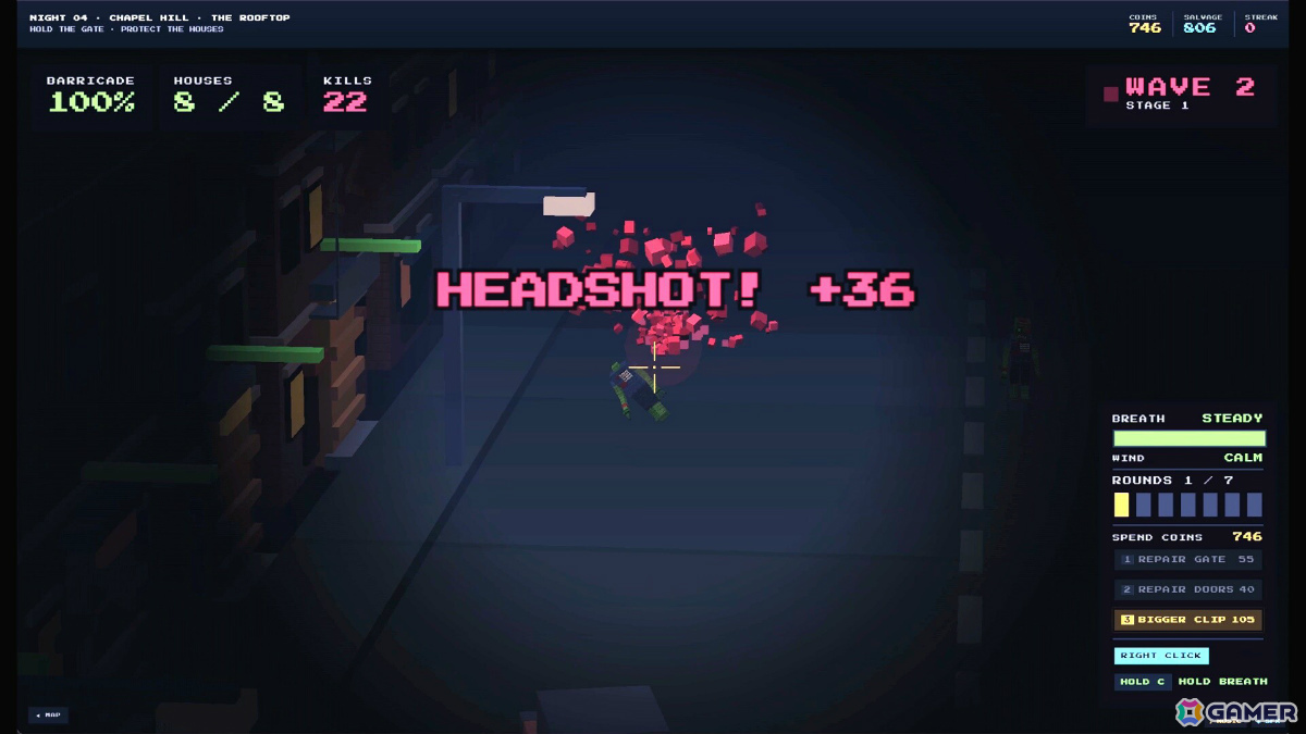 非常識な数のゾンビを相手にするレトロなボクセルアクションローグライト「An Unreasonable Number of Zombies」Steamデモが10月19日に公開！の画像6