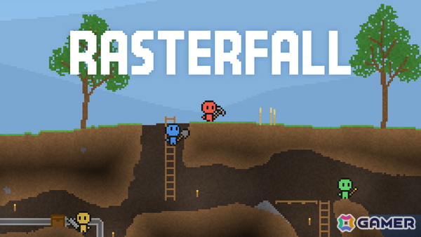 物理演算や化学反応がピクセル単位でシミュレートされるサバイバルクラフトゲーム「Rasterfall」のSteamストアページが公開！最大4人での協力プレイにも対応の画像1