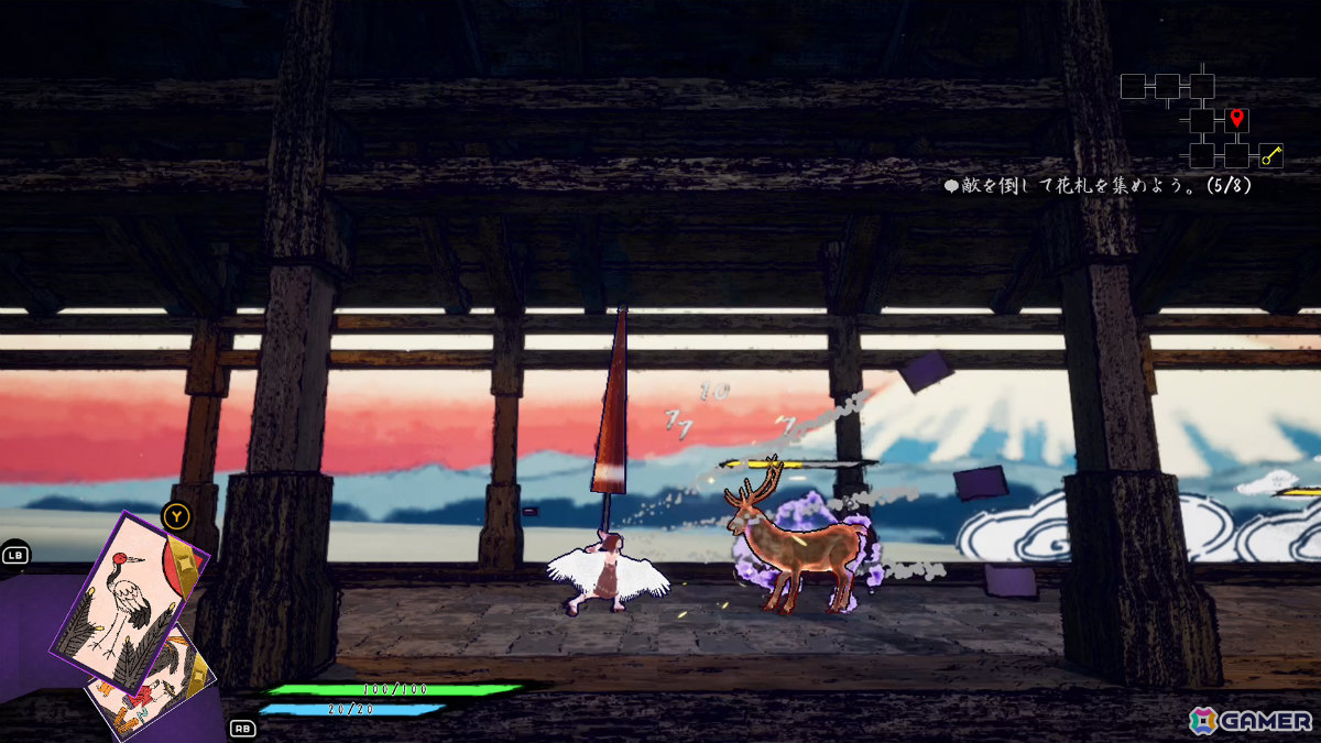 花札で戦うローグライトアクション「花札ノ巫孤」Steamページが公開!“五光の型”で敵を倒し札を集めて自分を強化の画像