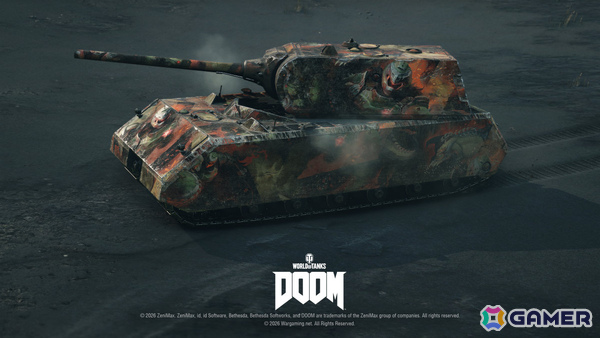 「World of Tanks」コラボ・バトルパス「DOOM」が10月1日より開催！2連装砲の戦車「FV225 Collector」がアージャントの力を宿した外観で登場の画像17
