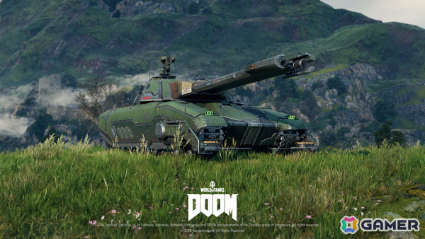 「World of Tanks」コラボ・バトルパス「DOOM」が10月1日より開催！2連装砲の戦車「FV225 Collector」がアージャントの力を宿した外観で登場の画像2