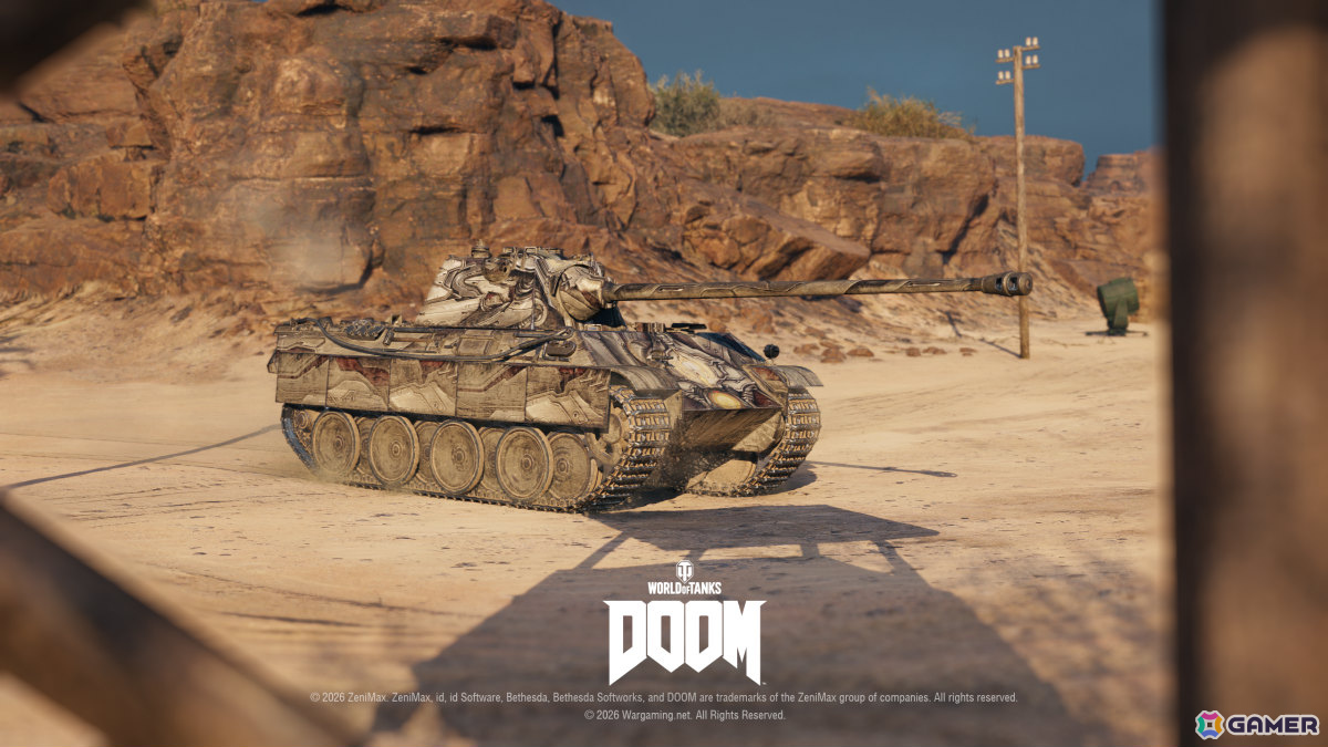 「World of Tanks」コラボ・バトルパス「DOOM」が10月1日より開催！2連装砲の戦車「FV225 Collector」がアージャントの力を宿した外観で登場の画像14