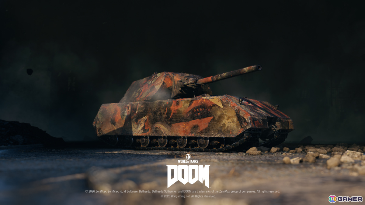 「World of Tanks」コラボ・バトルパス「DOOM」が10月1日より開催！2連装砲の戦車「FV225 Collector」がアージャントの力を宿した外観で登場の画像18
