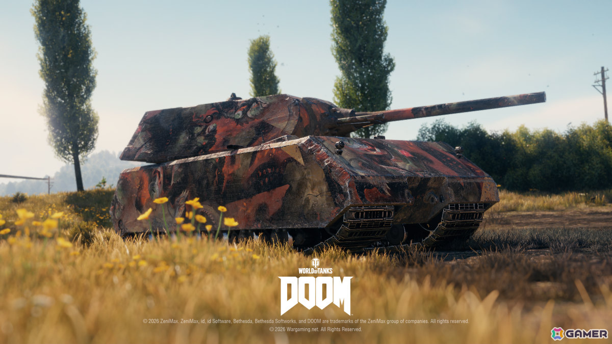 「World of Tanks」コラボ・バトルパス「DOOM」が10月1日より開催！2連装砲の戦車「FV225 Collector」がアージャントの力を宿した外観で登場の画像20