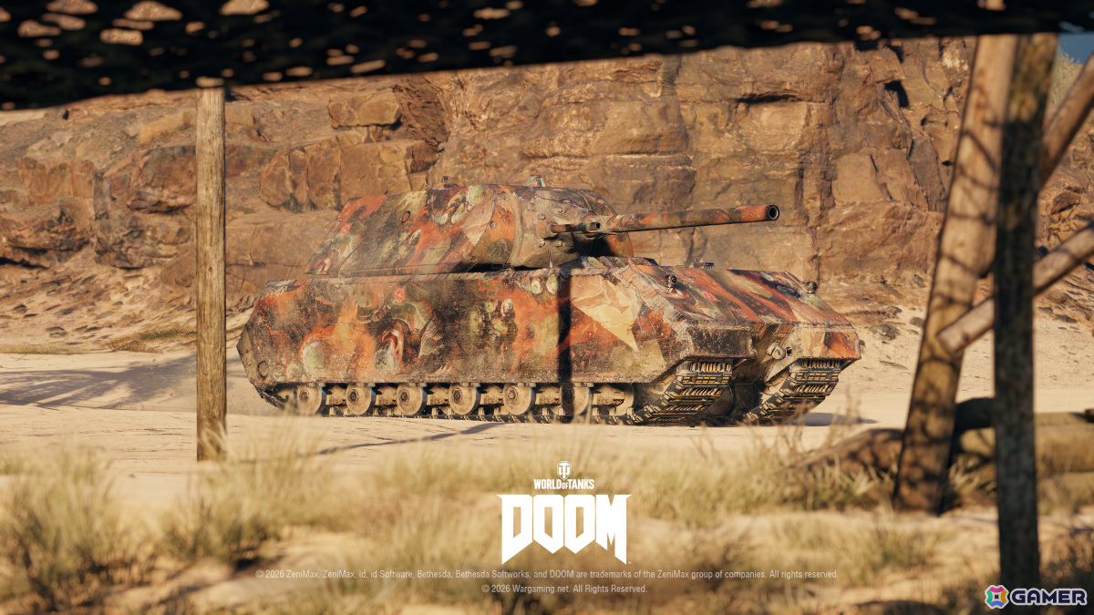 「World of Tanks」コラボ・バトルパス「DOOM」が10月1日より開催！2連装砲の戦車「FV225 Collector」がアージャントの力を宿した外観で登場の画像21