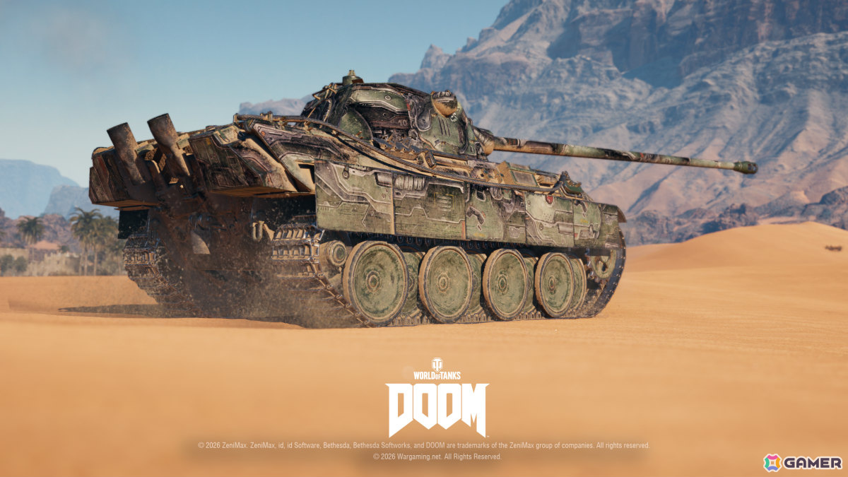 「World of Tanks」コラボ・バトルパス「DOOM」が10月1日より開催！2連装砲の戦車「FV225 Collector」がアージャントの力を宿した外観で登場の画像8