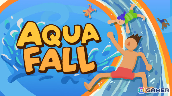 最大8人でウォータースライダーを駆け下りるパーティレースゲーム「AQUA FALL」デモ版が配信！誰よりも早くゴールのプールへ飛び込もうの画像1