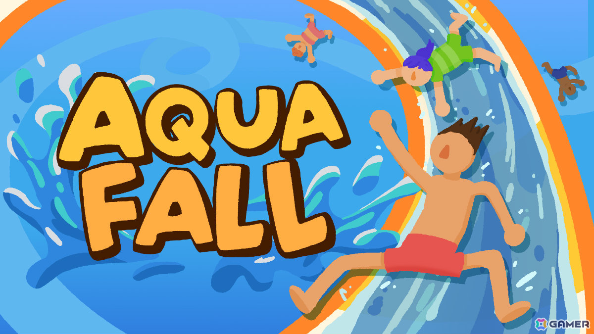 最大8人でウォータースライダーを駆け下りるパーティレースゲーム「AQUA FALL」デモ版が配信！誰よりも早くゴールのプールへ飛び込もうの画像