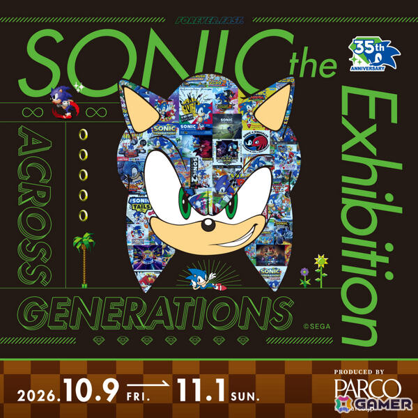 ソニックの35周年記念展覧会「SONIC the Exhibition -ACROSSGENERATIONS-」が10月9日より池袋PARCOで開催！の画像1