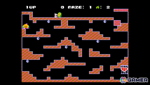 ちゃっくんを上手にコントロールして迷路内のハートを取り戻すアクションゲーム「コンソールアーカイブス ちゃっくんぽっぷ」がPS5/Switch 2で10月1日に配信！の画像