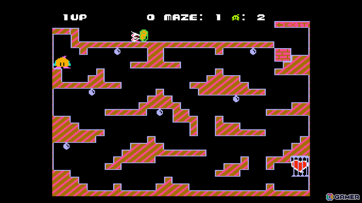 ちゃっくんを上手にコントロールして迷路内のハートを取り戻すアクションゲーム「コンソールアーカイブス ちゃっくんぽっぷ」がPS5/Switch 2で10月1日に配信！の画像2